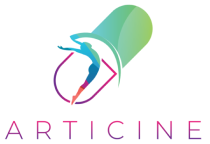 Articine logo depicting an actor in front of a pill.